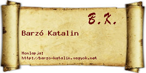 Barzó Katalin névjegykártya