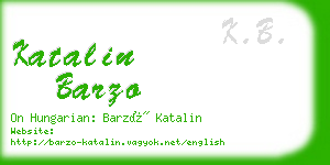 katalin barzo business card